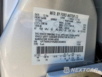Zdjęcie 12 z 12 samochodu: 2008 FORD F350 SRW SUPER DUTY VIN:1FTWW31R28EA04802 - miniatura