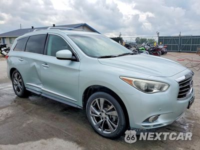 Czwarte zdjęcie samochodu z boku: 2013 INFINITI JX35 BASE VIN:5N1AL0MM5DC337529 - miniatura