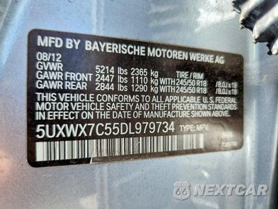 Zdjęcie 13 z 13 samochodu: 2013 BMW X3 XDRIVE35I VIN:5UXWX7C55DL979734 - miniatura