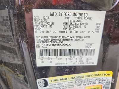 Zdjęcie 12 z 12 samochodu: 2014 FORD F150 KING RANCH VIN:1FTFW1EF6EKD29230 - miniatura