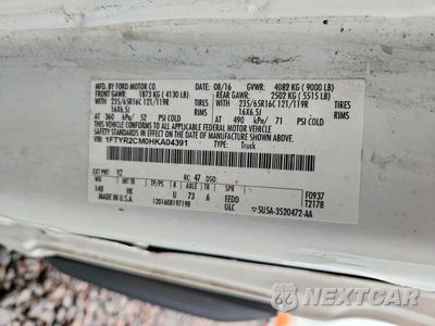 Zdjęcie 14 z 14 samochodu: 2017 FORD TRANSIT T-250 VIN:1FTYR2CM0HKA04391 - miniatura