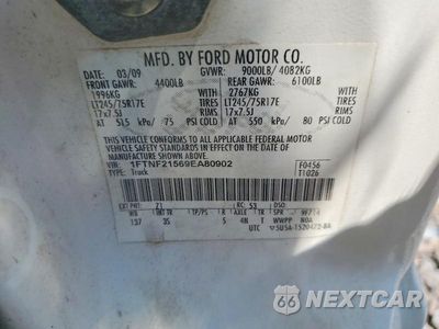 Zdjęcie 12 z 12 samochodu: 2009 FORD F250 SUPER DUTY VIN:1FTNF21569EA80902 - miniatura