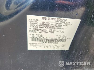 Zdjęcie 12 z 12 samochodu: 2009 FORD FLEX SEL VIN:2FMDK52C19BA31636 - miniatura