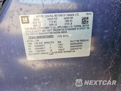 Zdjęcie 12 z 12 samochodu: 2014 CHEVROLET EQUINOX LS VIN:2GNALAEK6E6339850 - miniatura
