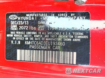 Zdjęcie 13 z 13 samochodu: 2014 HYUNDAI VELOSTER BASE VIN:KMHTC6AD3EU193460 - miniatura