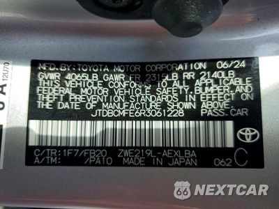 Zdjęcie 13 z 13 samochodu: 2024 TOYOTA COROLLA HYBRID LE VIN:JTDBCMFE6R3061228 - miniatura