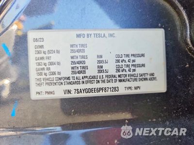 Zdjęcie 13 z 13 samochodu: 2023 TESLA MODEL Y VIN:7SAYGDEE6PF871283 - miniatura