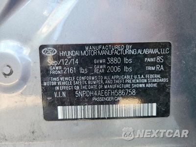Zdjęcie 12 z 12 samochodu: 2015 HYUNDAI ELANTRA SE VIN:5NPDH4AE6FH586758 - miniatura