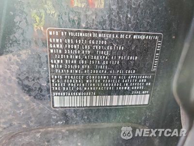 Zdjęcie 14 z 14 samochodu: 2019 VOLKSWAGEN TIGUAN SEL PREMIUM VIN:3VV4B7AX9KM008874 - miniatura