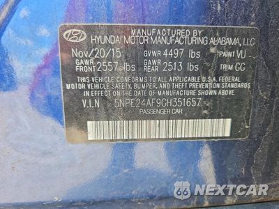 Zdjęcie 12 z 12 samochodu: 2016 HYUNDAI SONATA SE VIN:5NPE24AF9GH351657 - miniatura