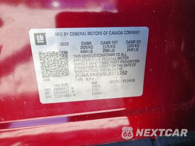 Zdjęcie 13 z 13 samochodu: 2020 CHEVROLET EQUINOX LT VIN:2GNAXKEV9L6271352 - miniatura