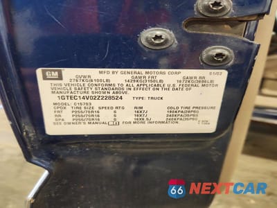 Zdjęcie 12 z 12 samochodu: 2002 GMC NEW SIERRA C1500 VIN:1GTEC14V02Z228524 - miniatura