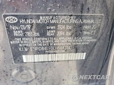 Zdjęcie 12 z 12 samochodu: 2020 HYUNDAI ELANTRA SEL VIN:5NPD84LF0LH564224 - miniatura