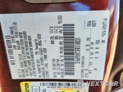 Zdjęcie 12 z 12 samochodu: 2015 FORD FUSION SE VIN:3FA6P0H73FR110031 - miniatura
