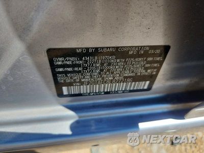 Zdjęcie 12 z 12 samochodu: 2020 SUBARU CROSSTREK PREMIUM VIN:JF2GTAEC8L8272186 - miniatura