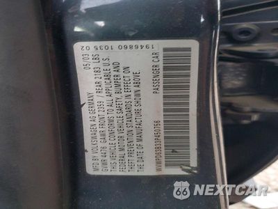 Zdjęcie 12 z 12 samochodu: 2003 VOLKSWAGEN PASSAT GLS VIN:WVWPD63B33P450756 - miniatura