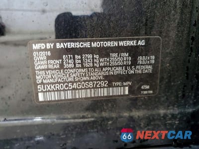 Zdjęcie 13 z 13 samochodu: 2016 BMW X5 XDRIVE35I VIN:5UXKR0C54G0S87292 - miniatura