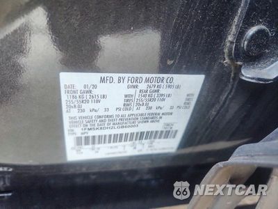 Zdjęcie 13 z 13 samochodu: 2020 FORD EXPLORER XLT VIN:1FMSK8DH2LGB60003 - miniatura