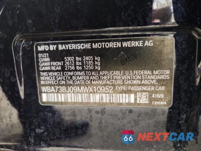 Zdjęcie 12 z 12 samochodu: 2021 BMW 540 XI VIN:WBA73BJ09MWX10952 - miniatura