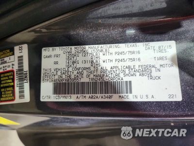 Zdjęcie 12 z 12 samochodu: 2015 TOYOTA TACOMA BASE VIN:5TFUX4ENXFX039557 - miniatura