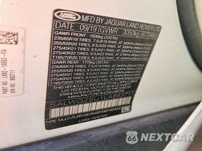 Zdjęcie 12 z 12 samochodu: 2020 LAND ROVER RANGE ROVER SPORT SE VIN:SALWG2SU1LA893711 - miniatura
