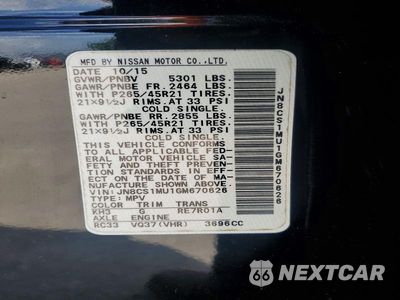 Zdjęcie 14 z 14 samochodu: 2016 INFINITI QX70 BASE VIN:JN8CS1MU1GM670626 - miniatura
