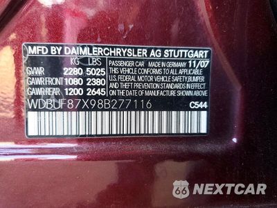 Zdjęcie 12 z 12 samochodu: 2008 MERCEDES-BENZ E 350 4MATIC VIN:WDBUF87X98B277116 - miniatura