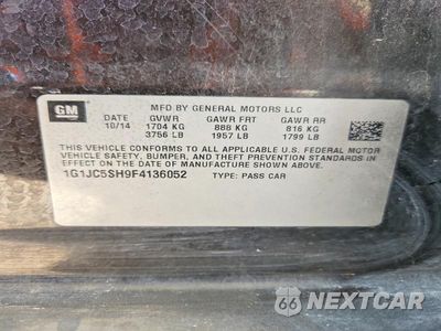 Zdjęcie 12 z 12 samochodu: 2015 CHEVROLET SONIC LT VIN:1G1JC5SH9F4136052 - miniatura
