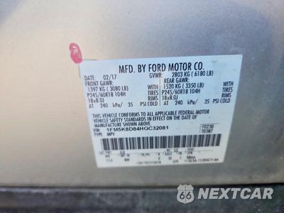 Zdjęcie 12 z 12 samochodu: 2017 FORD EXPLORER XLT VIN:1FM5K8D84HGC32081 - miniatura