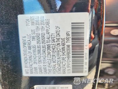 Zdjęcie 14 z 14 samochodu: 2024 HONDA PILOT ELITE VIN:5FNYG1H86RB039348 - miniatura