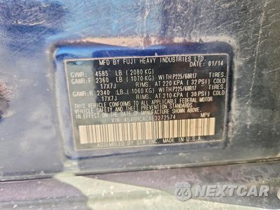 Zdjęcie 12 z 12 samochodu: 2014 SUBARU OUTBACK 2.5I VIN:4S4BRCAC0E3272574 - miniatura