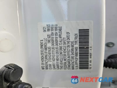 Zdjęcie 13 z 13 samochodu: 2021 HONDA RIDGELINE SPORT VIN:5FPYK3F14MB014450 - miniatura