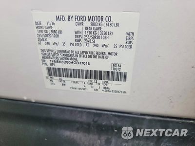Zdjęcie 12 z 12 samochodu: 2017 FORD EXPLORER XLT VIN:1FM5K8D80HGB37016 - miniatura