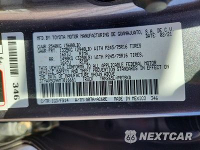 Zdjęcie 13 z 13 samochodu: 2021 TOYOTA TACOMA SR VIN:3TYAX5GN4MT016661 - miniatura
