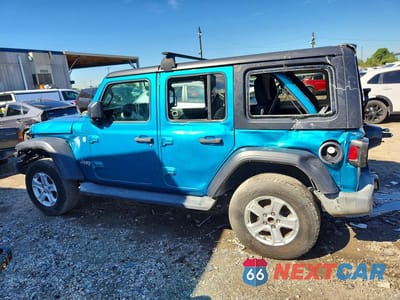 Drugie zdjęcie samochodu z przodu: 2020 JEEP WRANGLER UNLIMITED SPORT VIN:1C4HJXDG2LW110582 - miniatura