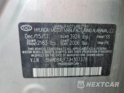 Zdjęcie 12 z 12 samochodu: 2018 HYUNDAI ELANTRA SEL VIN:5NPD84LF7JH307378 - miniatura