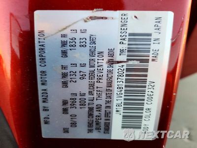 Zdjęcie 12 z 12 samochodu: 2011 MAZDA 3 I VIN:JM1BL1VG4B1378024 - miniatura