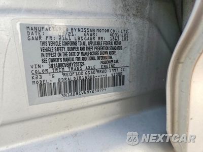 Zdjęcie 12 z 12 samochodu: 2021 NISSAN SENTRA SV VIN:3N1AB8CV6MY255724 - miniatura