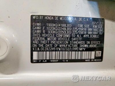 Zdjęcie 13 z 13 samochodu: 2023 HONDA HR-V SPORT VIN:3CZRZ2H51PM707327 - miniatura