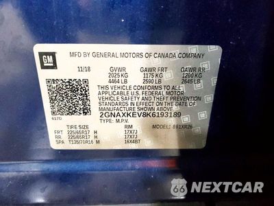 Zdjęcie 14 z 14 samochodu: 2019 CHEVROLET EQUINOX LT VIN:2GNAXKEV8K6193189 - miniatura