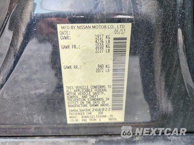 Zdjęcie 13 z 13 samochodu: 2017 NISSAN ALTIMA 2.5 S VIN:1N4AL3AP2HC266922 - miniatura