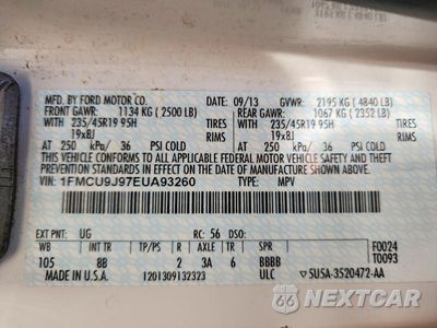 Zdjęcie 13 z 13 samochodu: 2014 FORD ESCAPE TITANIUM VIN:1FMCU9J97EUA93260 - miniatura