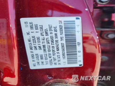 Zdjęcie 13 z 13 samochodu: 2006 HONDA ACCORD SE VIN:1HGCM56316A039037 - miniatura