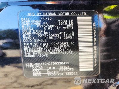 Zdjęcie 13 z 13 samochodu: 2013 INFINITI QX56 BASE VIN:JN8AZ2NC7D9330412 - miniatura