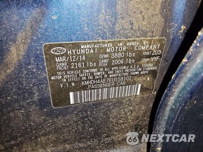 Zdjęcie 12 z 12 samochodu: 2014 HYUNDAI ELANTRA SE VIN:KMHDH4AE7EU158102 - miniatura