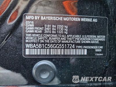 Zdjęcie 12 z 12 samochodu: 2016 BMW 535 I VIN:WBA5B1C56GG551724 - miniatura