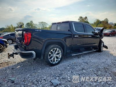 Trzecie zdjęcie samochodu z tyłu: 2021 GMC SIERRA K1500 SLT VIN:3GTU9DET6MG209942 - miniatura