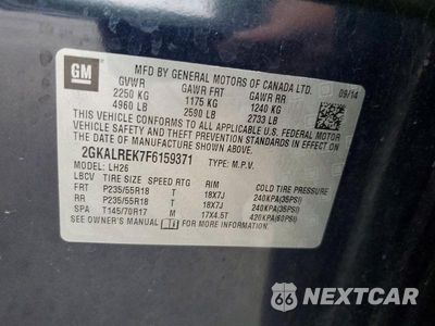 Zdjęcie 13 z 13 samochodu: 2015 GMC TERRAIN SLE 2 VIN:2GKALREK7F6159371 - miniatura
