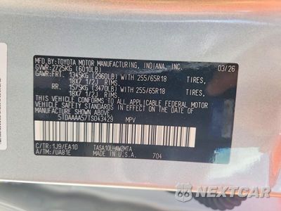 Zdjęcie 13 z 13 samochodu: 2026 TOYOTA GRAND HIGHLANDER XLE VIN:5TDAAAA57TS043429 - miniatura