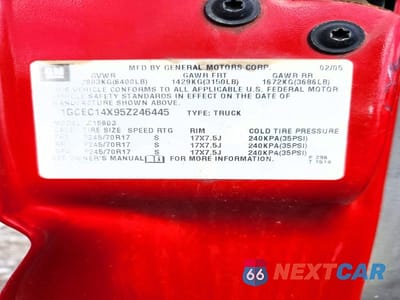 Zdjęcie 12 z 12 samochodu: 2005 CHEVROLET SILVERADO C1500 VIN:1GCEC14X95Z246445 - miniatura